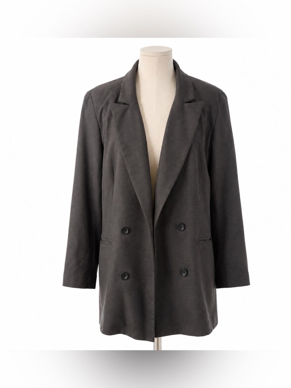 Rachel Zoe Double Breasted Blazer Brown Tailored Office Chic Jacket Size M